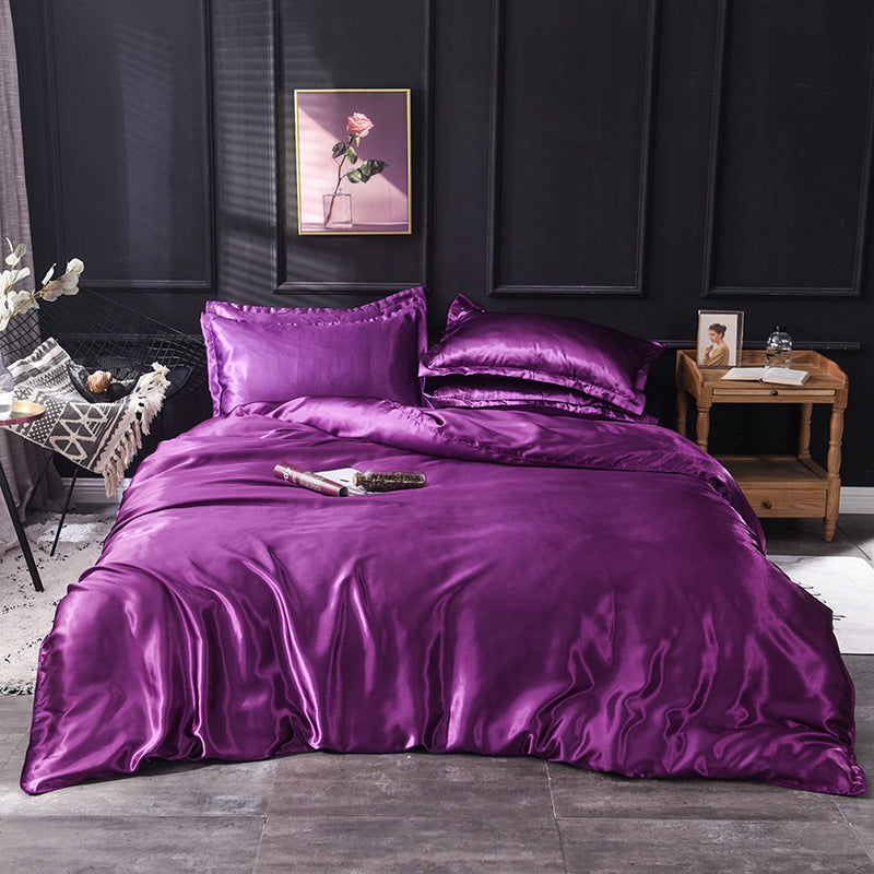 Sleek Satin Bedding Set - Luxurious And Long-Lasting