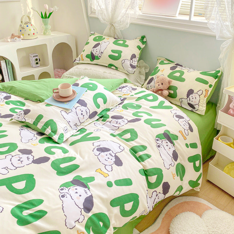 Durable and vibrant checkered-themed bedding set