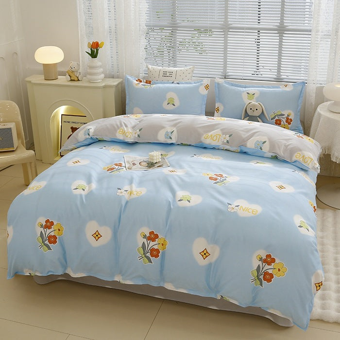 Durable and colorful plaid bedding set