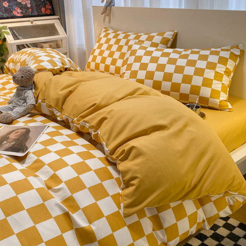 Durable and vibrant gingham bedding set