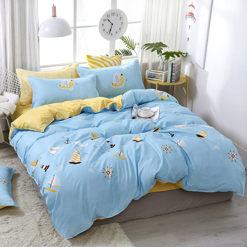 Hypoallergenic and smooth double bedding set