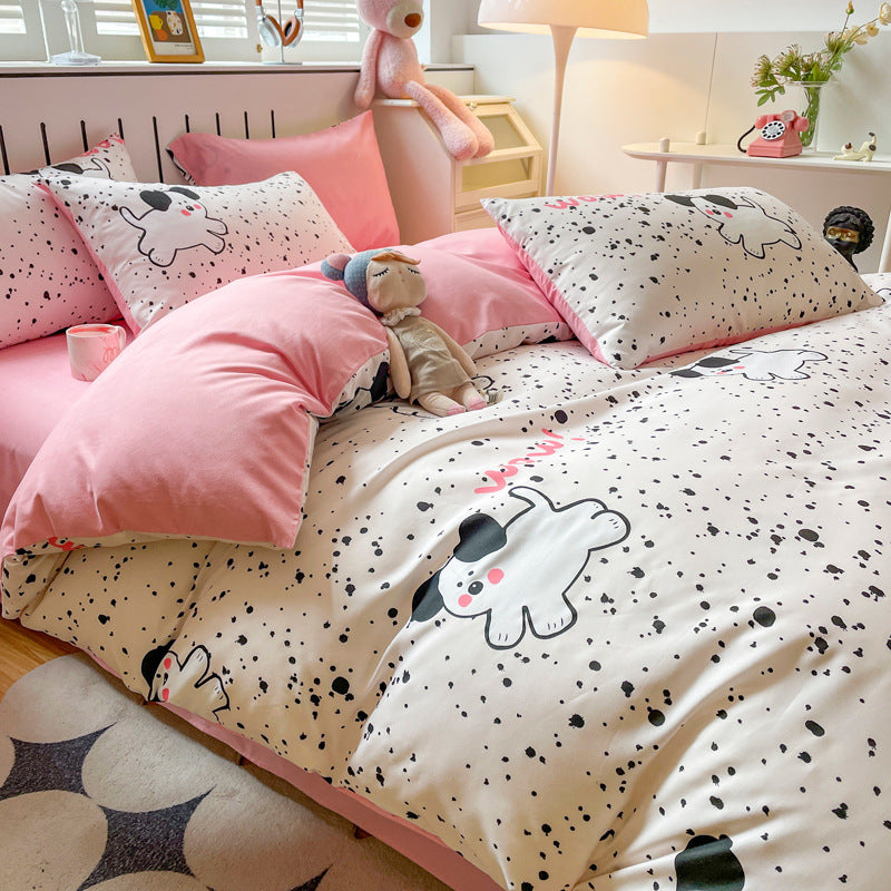 Cozy and colorful cartoon bedding set