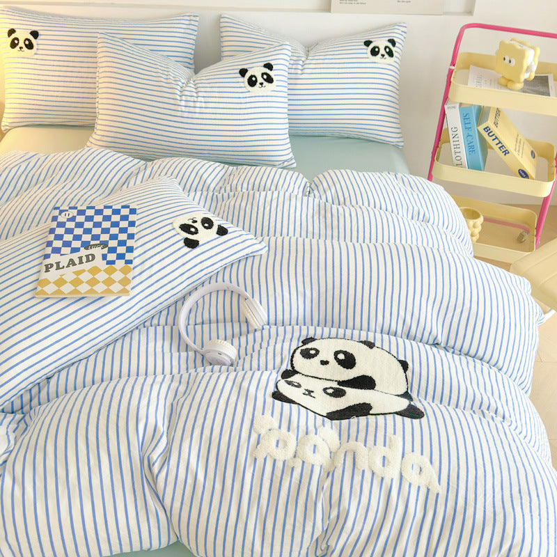 Panda design cotton bedding