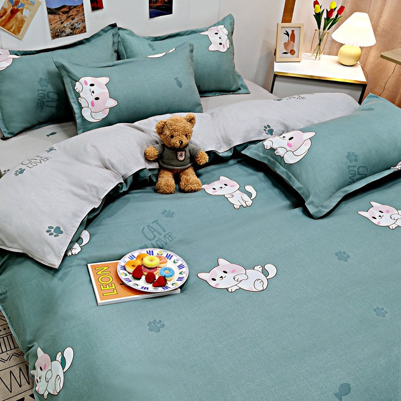 Bedding set with vibrant color combinations