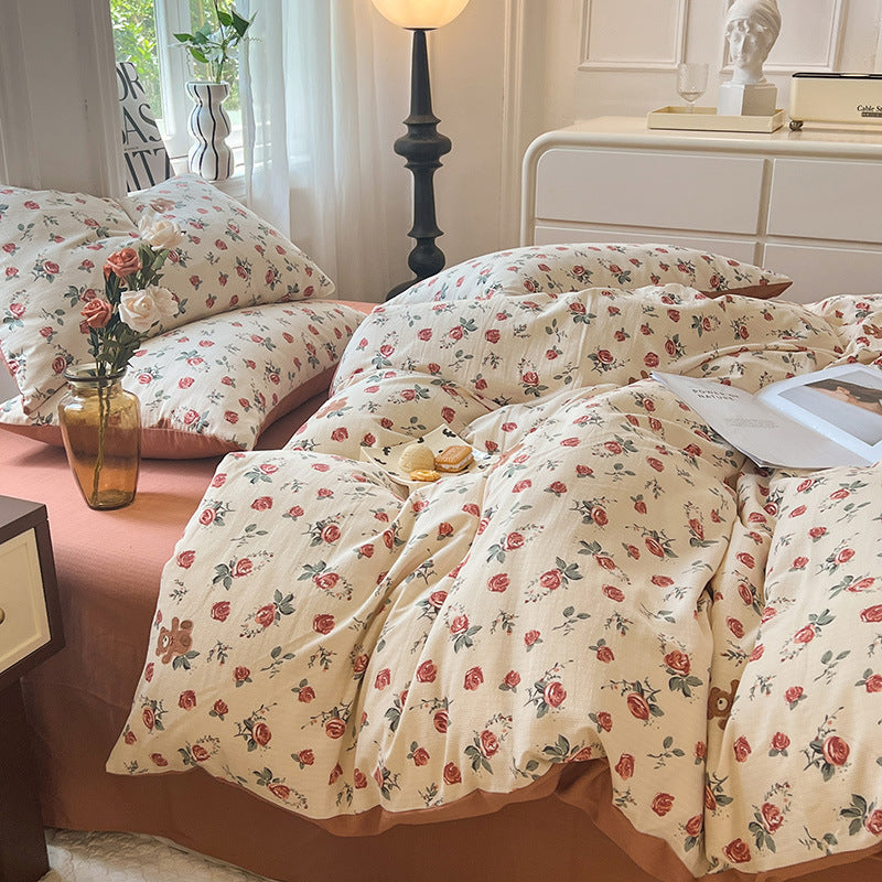 Elegant bedding with delicate floral prints