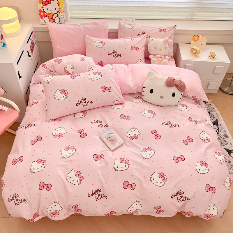 Soft and hypoallergenic pink bedding set