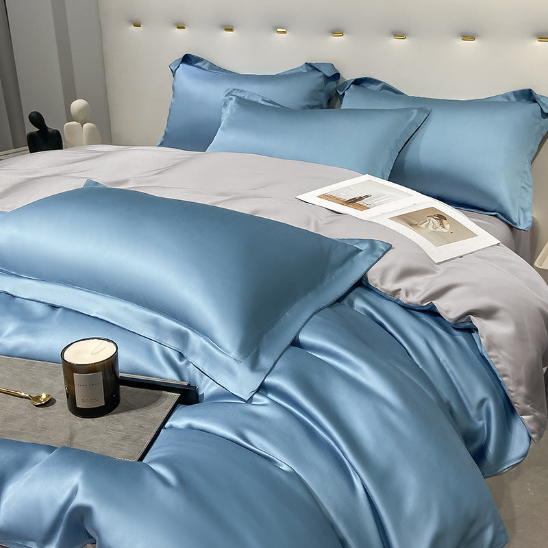 Satin Bedding Set In Sumptuous Pastels