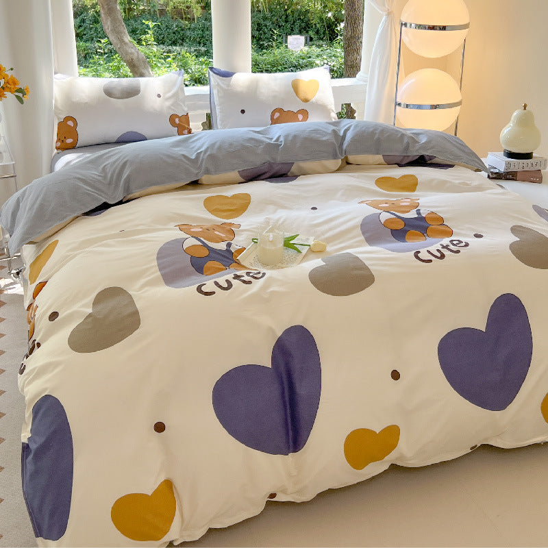 Hypoallergenic cotton bedding set