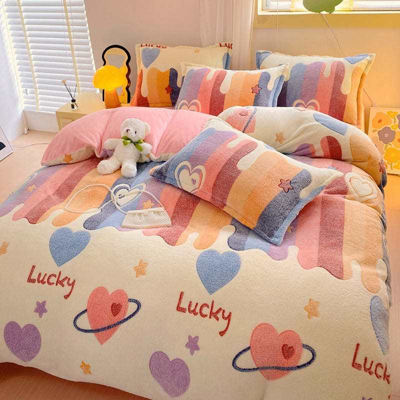 Whimsical bedding set with playful design