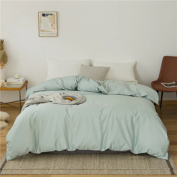 Luxury bedding set on a stylish bed